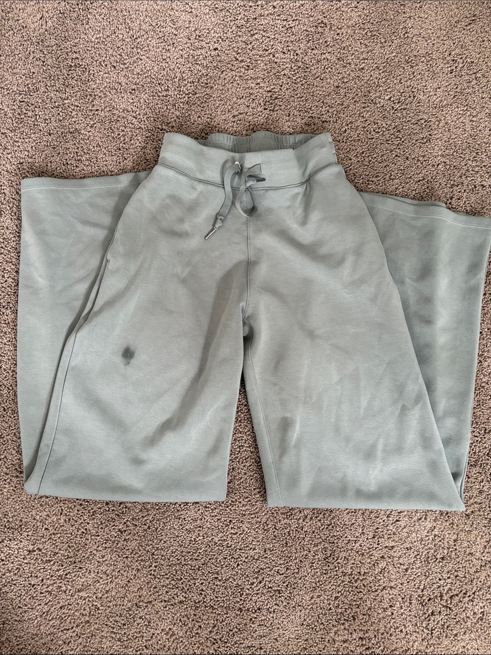 Wide Leg Drawstring Pants in Sage Green
